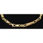Fein gearbeitetes Ankerarmband aus funkelndem Gold in Greco-Design ca. 21,5 cm lang und 4 mm breit (585 / 14k Gelbgold)