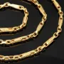 Hochwertige Goldkette / Ankerkette in feinem Greco-Design aus edlem 14K 585er Gold (Gelbgold) – ca. 60 cm, 3,5 mm