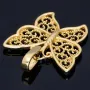 Funkelnder Schmetterling-Anhänger mit Ornament-Design aus hochwertigem 585 / 14K Gold
