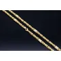 Außergewöhnliche Königskette aus 585 Gelbgold (14k) mit Zirkoniabesatz – ca. 66 cm lang, 4,5 mm breit, 37 g