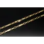 Edle Goldkette / Ankerkette mit fein graviertem Greco-Design aus hochwertigem 14K 585 Gold (Gelbgold) ca. 55 cm, 4mm