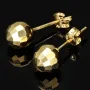 Elegante, facettierte Gold-Ohrstecker aus 585er Gelbgold (14 Karat) mit edlem Glanz und zeitloser, hochwertiger Verarbeitung
