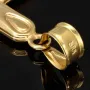 Glänzendes Jesus Kreuz - Filigran gearbeiteter Anhänger aus edlem Bicolor Gold (14k / 585 Gelbgold und Weißgold)