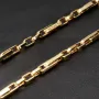 Premium Ankerkette im stilvollen Greco Design aus edlem 585 / 14K Gold gefertigt (ca. 60cm, 3,5mm, ca. 8,1g)