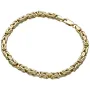 Nobles Königsarmband aus hochglanz poliertem Gold (585 / 14k Gelbgold) ca. 21,5 cm, 4 mm
