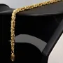 Nobles Königsarmband aus hochglanz poliertem Gold (585 / 14k Gelbgold) ca. 21,5 cm, 4 mm