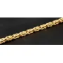 Nobles Königsarmband aus hochglanz poliertem Gold (585 / 14k Gelbgold) ca. 21,5 cm, 4 mm
