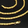 Exklusive Königskette aus funkelndem 14k 585er Gold - hochglanzpoliert - (50cm lang, 2mm breit)