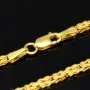 Fein gearbeitete Königskette aus hochglanzpoliertem edlem 14k 585er Gold - (60cm lang, 2mm breit)
