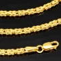 Fein gearbeitete Königskette aus hochglanzpoliertem edlem 14k 585er Gold - (60cm lang, 2mm breit)