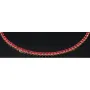 Fein gearbeitetes Tennisarmband aus edlem 585 / 14K Gold mit funkelnden pink-lila Zirkoniasteinen besetzt (ca. 17,5 cm)