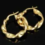 Elegante Twist-Creolen aus funkelndem 14K 585 Gold mit feinem Greco-Design