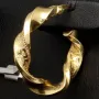 Elegante Twist-Creolen aus funkelndem 14K 585 Gold mit feinem Greco-Design