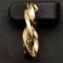 Elegante Twist-Creolen aus funkelndem 14K 585 Gold mit feinem Greco-Design