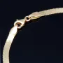 Flaches, elegantes Armband aus exquisitem 585er 14k Gold in feinem Panzerglied-Design - ca. 18,5 cm Länge