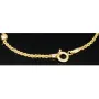 Exquisites Twist-Armband / Kordelarmband mit dekorativen Goldperlen aus edlem 14k 585 Gold, ca. 2mm breit, 19,5 cm lang