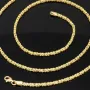 Noble Königskette aus hochglanzpoliertem 14k 585 Gold (Gelbgold) in ca. 60cm, 2mm Stärke
