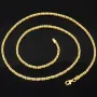 Zeitlose Königskette aus funkelndem, poliertem 14k 585 Gold (Gelbgold) ca. 45cm, 2mm