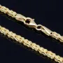 Zeitlose Königskette aus funkelndem, poliertem 14k 585 Gold (Gelbgold) ca. 45cm, 2mm