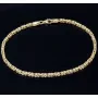 Glänzendes Königsarmband aus hochwertigem Gold (14k 585 Gelbgold) - hochglanzpoliert - , ca. 20,5cm, 2mm