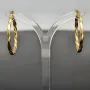 Glänzend polierte Twist - Creolen aus edlem Gold (14K 585 Gelbgold)