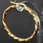 Glänzend polierte Twist - Creolen aus edlem Gold (14K 585 Gelbgold)