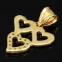 Stilvoller Herz-Anhänger aus hochwertigem 585er 14K Gold (Bicolor - Gelbgold und Weißgold) mit funkelnden Zirkonia