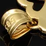 Stilvoller Herz-Anhänger aus hochwertigem 585er 14K Gold (Bicolor - Gelbgold und Weißgold) mit funkelnden Zirkonia