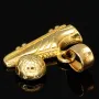Fußball-Töppen-Fussballschuh-Anhänger mit feinen Details aus funkelndem Gold (14K 585 Gelbgold)