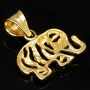 Exquisiter Elefanten-Anhänger aus funkelndem 14K 585 Bicolor Gold (Gelb- und Weissgold)