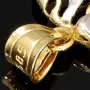 Exquisiter Elefanten-Anhänger aus funkelndem 14K 585 Bicolor Gold (Gelb- und Weissgold)
