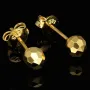 Funkelnde Ohrstecker mit stilvollem Muster aus edlem Gold (585 / 14K Gelbgold)
