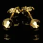 Funkelnde Ohrstecker mit stilvollem Muster aus edlem Gold (585 / 14K Gelbgold)
