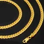 Noble, fein gearbeitete Panzerkette aus edlem Gold (8K, 333 Gelbgold ca. 11,8g) ca. 60cm, 4mm