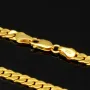 Noble, fein gearbeitete Panzerkette aus edlem Gold (8K, 333 Gelbgold ca. 11,8g) ca. 60cm, 4mm