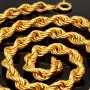 XXXL Kordelkette, hochwertig gearbeitet in ca. 95 cm MEGA Länge und ca. 8mm Breite aus edlem 585 Gold (14k)