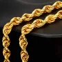 XXXL Kordelkette, hochwertig gearbeitet in ca. 95 cm MEGA Länge und ca. 8mm Breite aus edlem 585 Gold (14k)