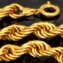 XXXL Kordelkette, hochwertig gearbeitet in ca. 95 cm MEGA Länge und ca. 8mm Breite aus edlem 585 Gold (14k)