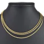 Dreireihige, edel verarbeitete Kordelkette - Gold-Armband aus funkelndem 8K 333er Gelbgold (ca. 43,5cm)