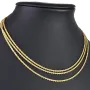 Dreireihige, edel verarbeitete Kordelkette - Gold-Armband aus funkelndem 8K 333er Gelbgold (ca. 43,5cm)