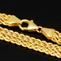 Dreireihige, edel verarbeitete Kordelkette - Gold-Armband aus funkelndem 8K 333er Gelbgold (ca. 43,5cm)