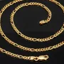 Hochwertig gearbeitete Goldkette / Figarokette aus funkelndem Gold (333 / 8K Gelbgold) - ca. 60cm lang, ca. 3mm