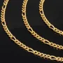 Hochwertig gearbeitete Goldkette / Figarokette aus funkelndem Gold (333 / 8K Gelbgold) - ca. 60cm lang, ca. 3mm