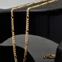Hochwertig gearbeitete Goldkette / Figarokette aus funkelndem Gold (333 / 8K Gelbgold) - ca. 60cm lang, ca. 3mm