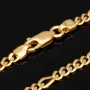 Hochwertig gearbeitete Goldkette / Figarokette aus funkelndem Gold (333 / 8K Gelbgold) - ca. 60cm lang, ca. 3mm