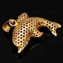 Kunstvoller Delfin-Anhänger in edlem Design aus hochwertigem Gold (14K 585 Gelbgold)