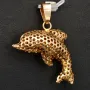 Kunstvoller Delfin-Anhänger in edlem Design aus hochwertigem Gold (14K 585 Gelbgold)