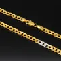 Außergewöhnliche Panzerkette aus edlem 8K, 333 Bicolor Gold (Gelbgold und Weißgold) mit feinem Zirkoniabesatz in ca. 43cm und 5mm, ca. 9,4g