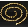 Edle Goldkette für Damen in außergewöhnlichem Design aus glänzendem 375 (9k) Gelbgold in ca. 50cm Länge