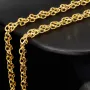 Edle Goldkette für Damen in außergewöhnlichem Design aus glänzendem 375 (9k) Gelbgold in ca. 50cm Länge